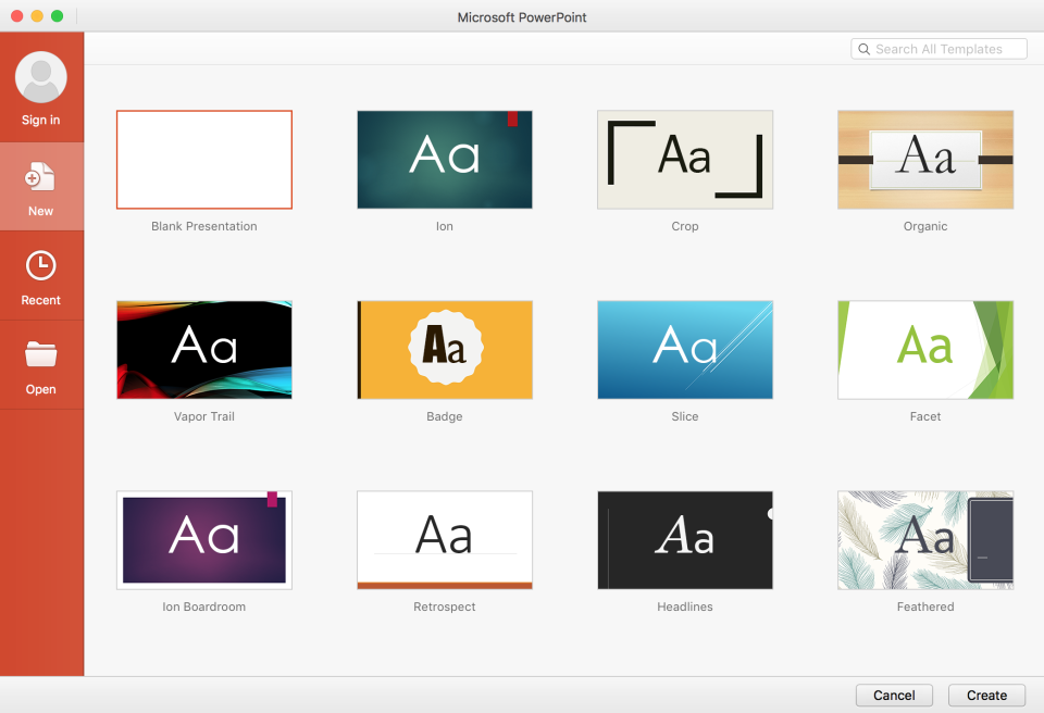 screenshot of Microsoft PowerPoint
